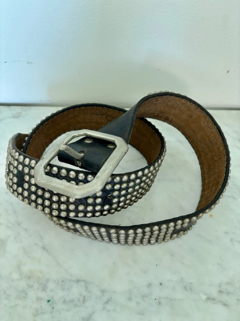 Authentic Vintage studded Rock n Roll Belts, real bread spots